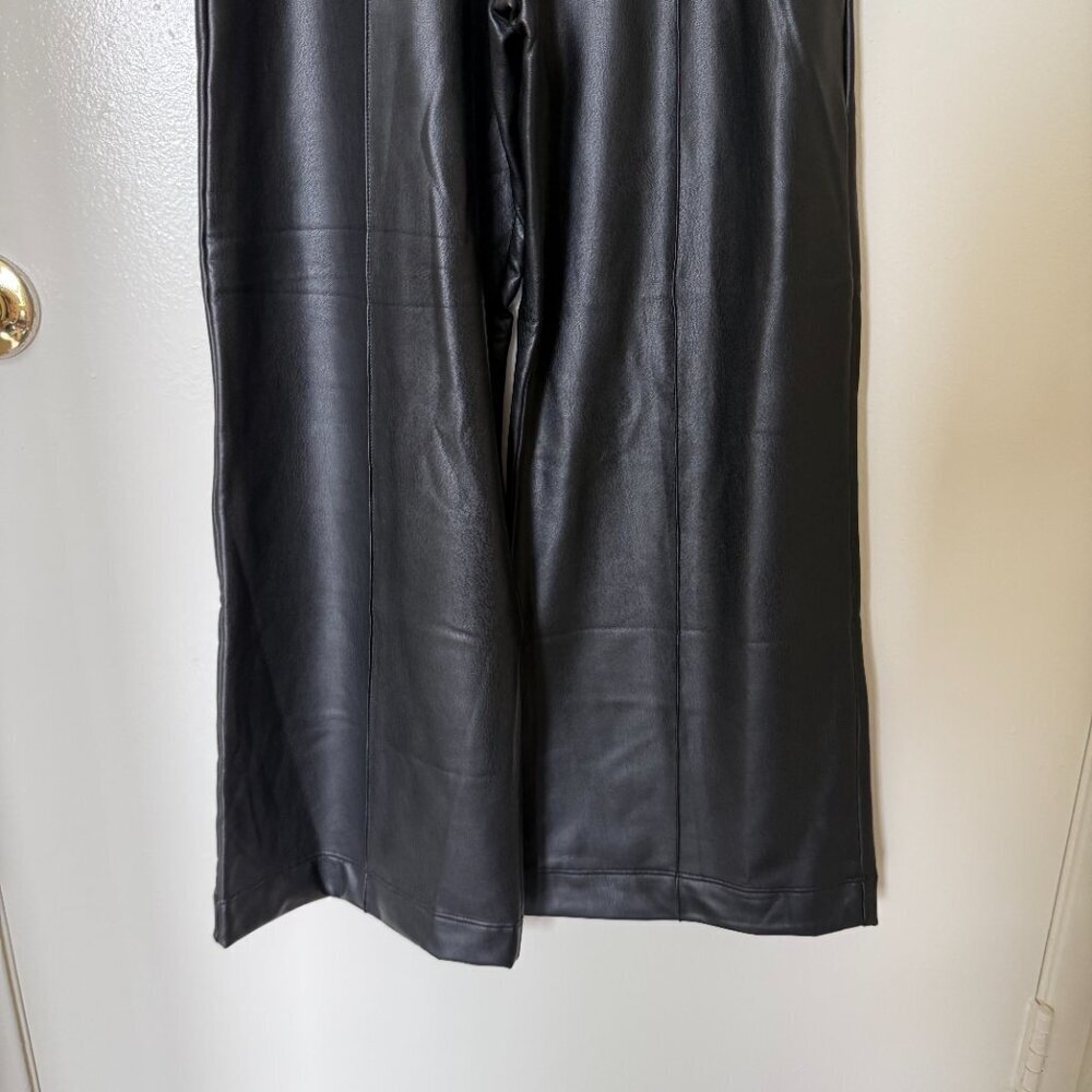 NWT Ripley Rader Black Vegan Leather Straight Leg Crop Pants 1 / XS​​ - Picture 4 of 6